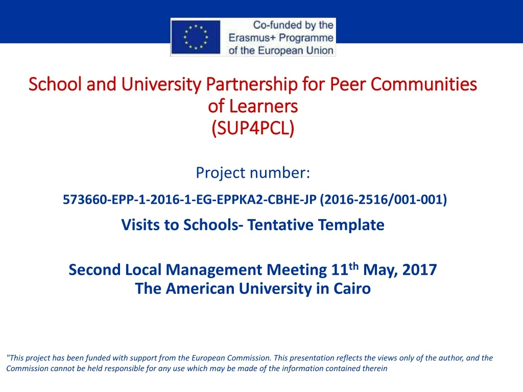 school and university partnership for peer communities of learners sup4pcl