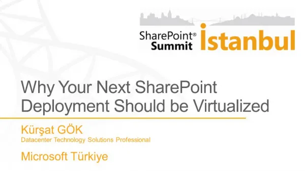 Why Your Next SharePoint Deployment Should be Virtualized