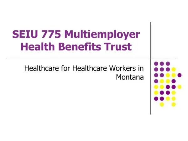 SEIU 775 Multiemployer Health Benefits Trust