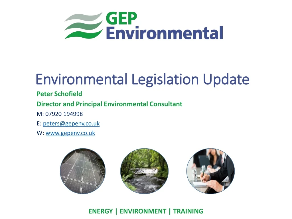 environmental legislation update