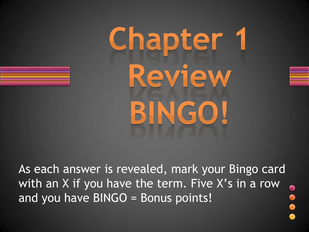 chapter 1 review bingo