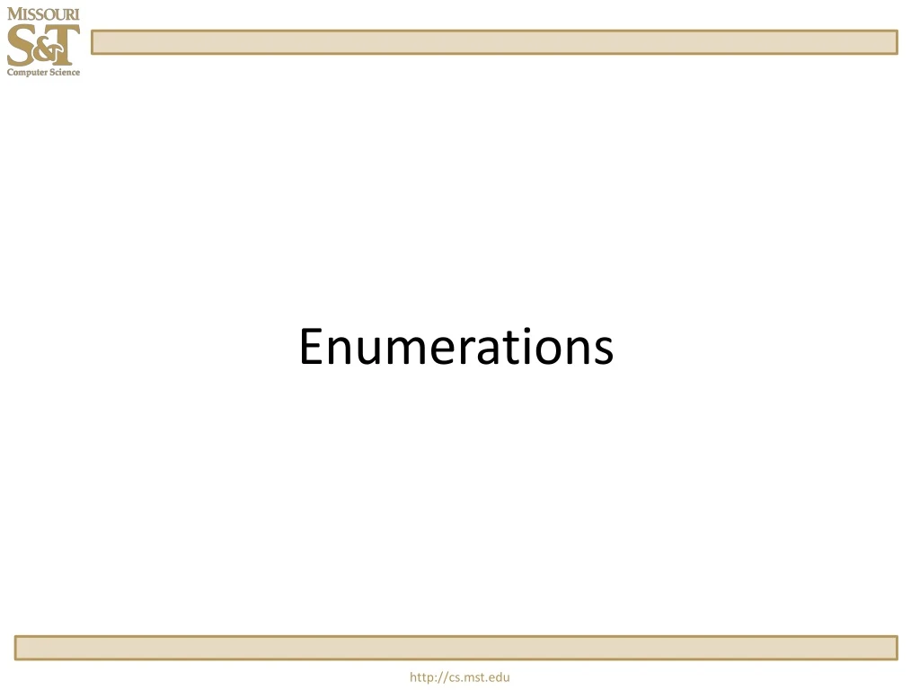 enumerations