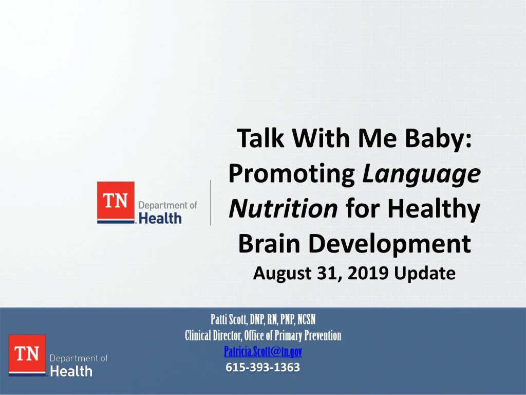 talk with me baby promoting language nutrition