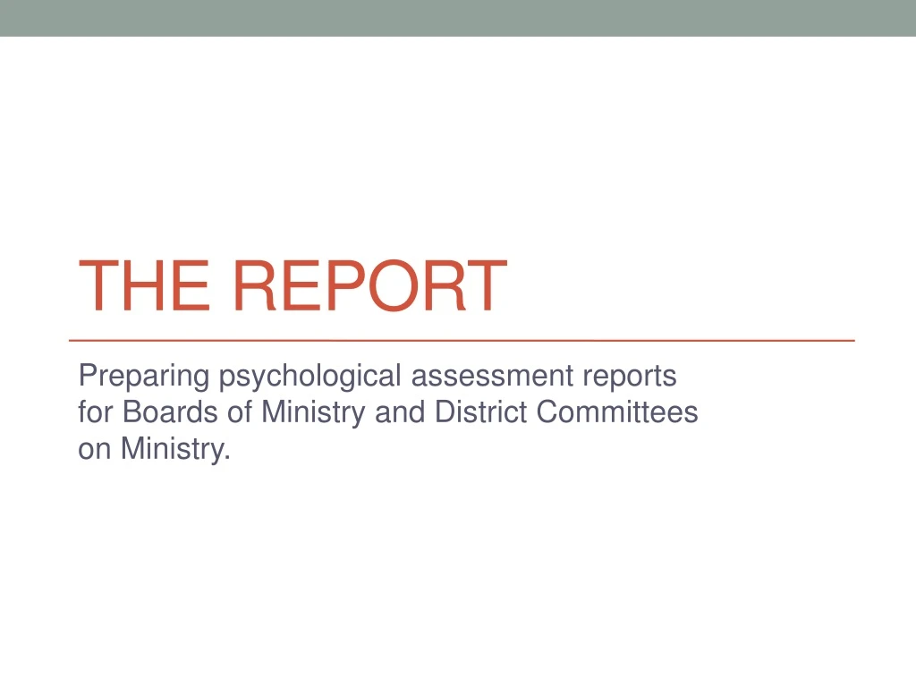 the report