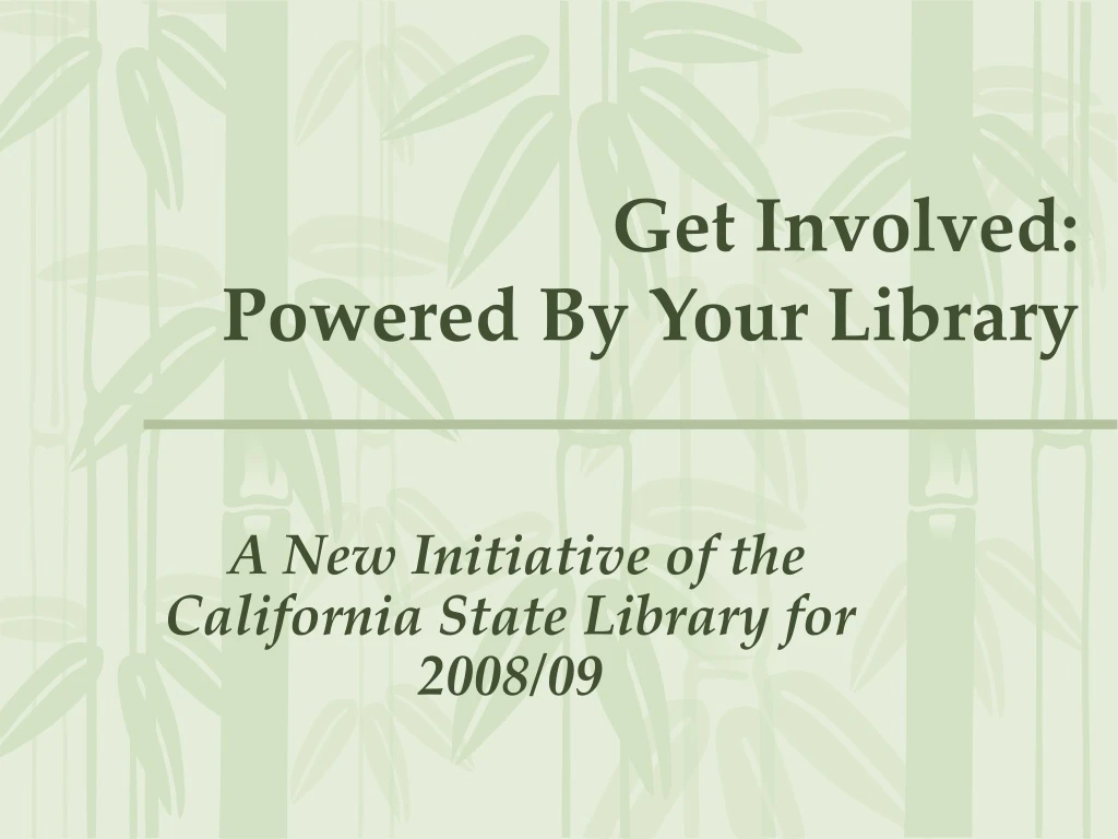 get involved powered by your library