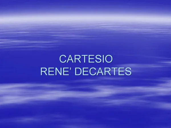 CARTESIO RENE DECARTES