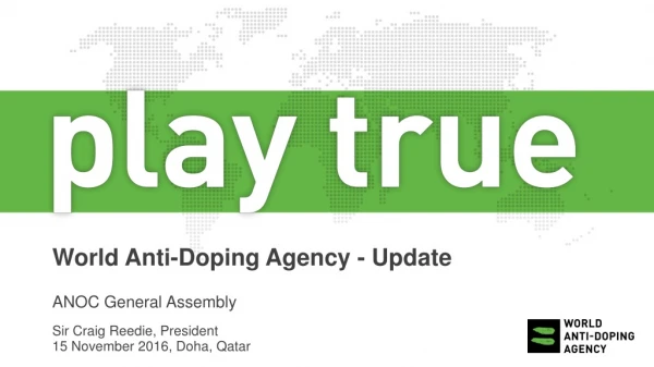 World Anti-Doping Agency - Update