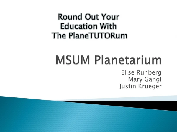 MSUM Planetarium