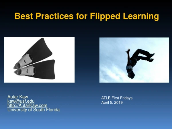 Best Practices for Flipped Learning