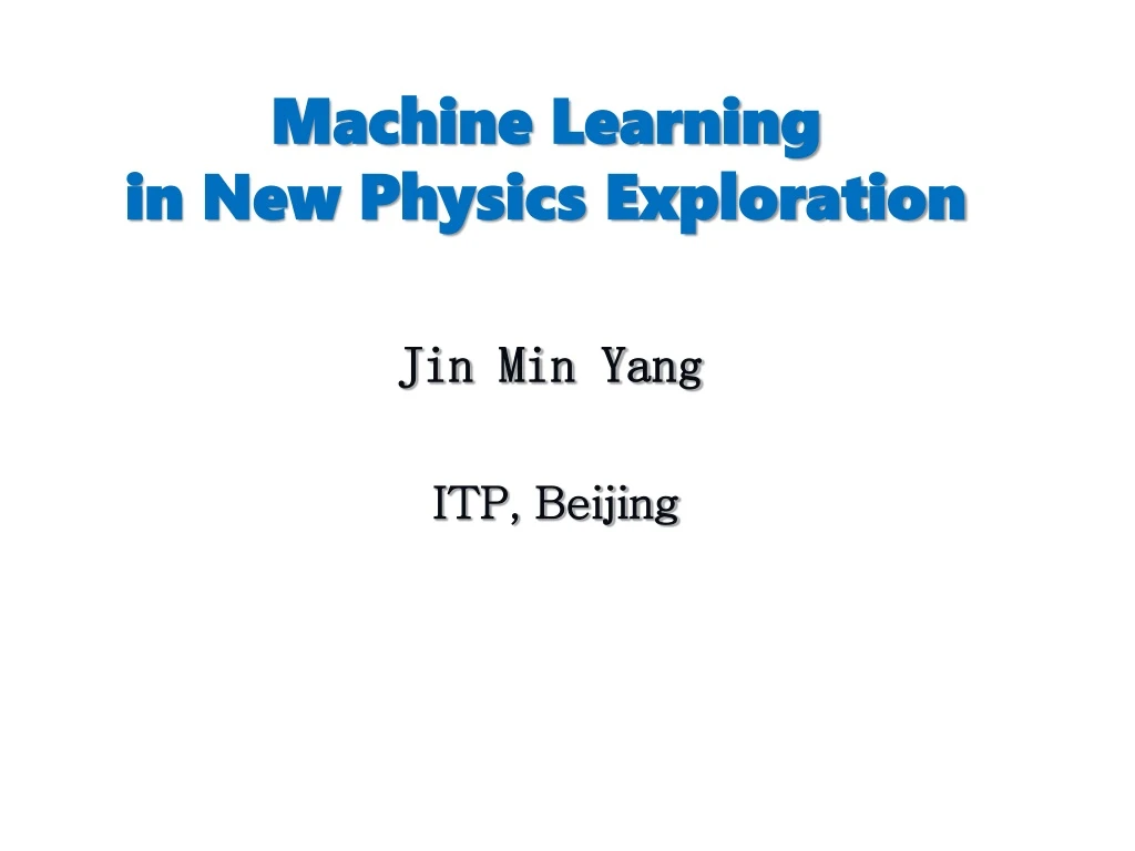 machine learning in new physics exploration