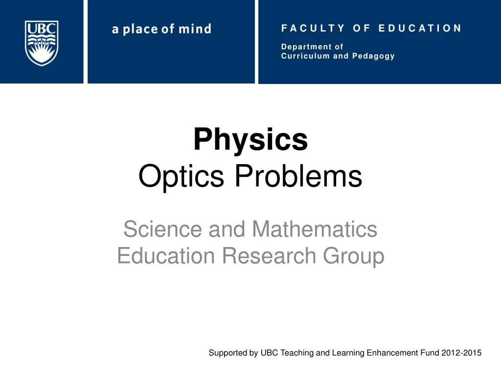 physics optics problems