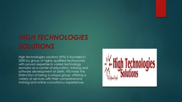 high technologies solutions