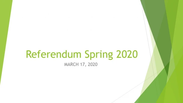 Referendum Spring 2020