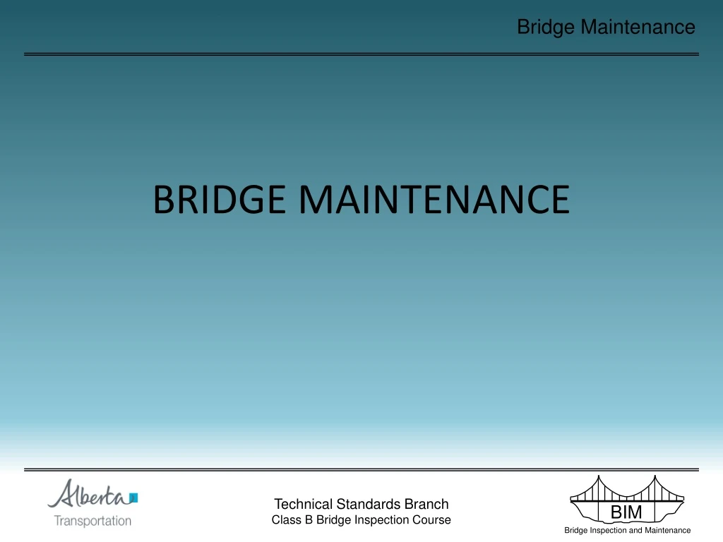 bridge maintenance