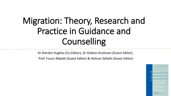 Migration: Theory, Research and Practice in Guidance and Counselling