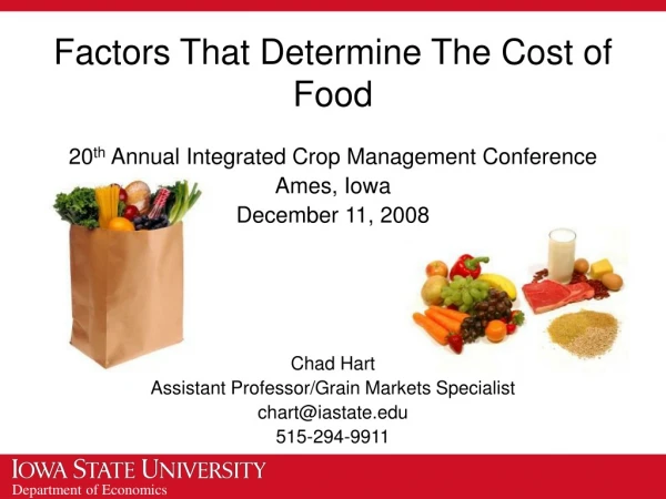 Factors That Determine The Cost of Food