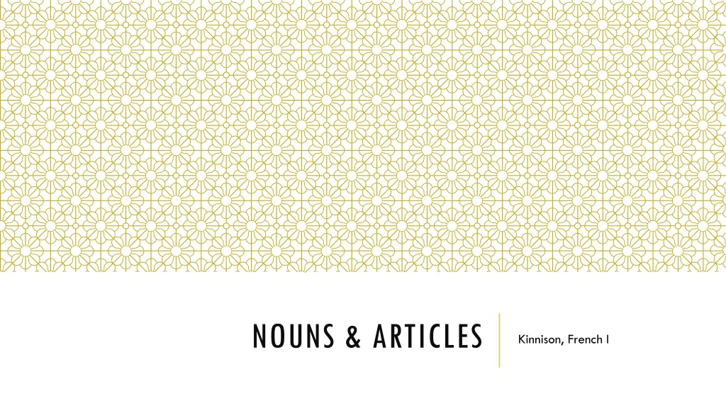nouns articles