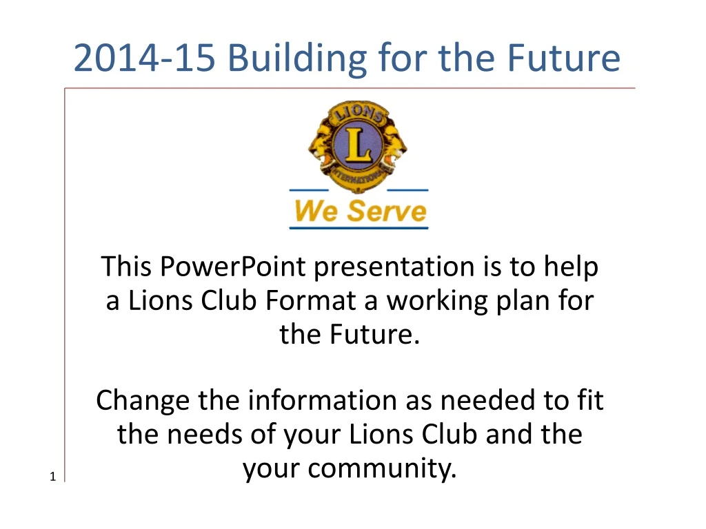 2014 15 building for the future