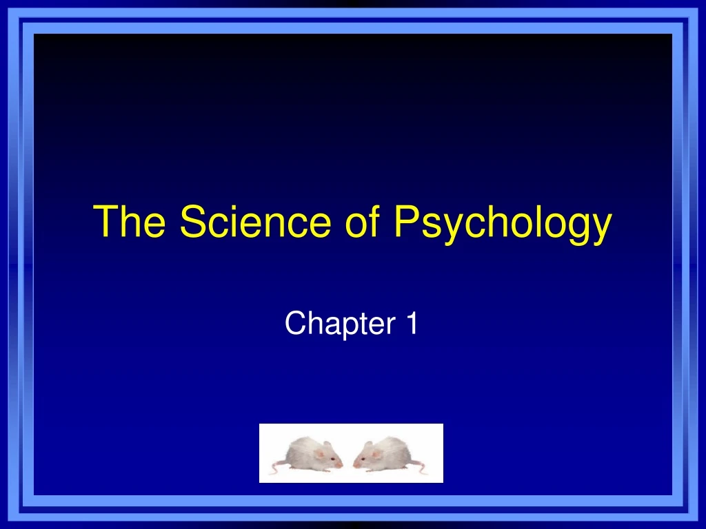 the science of psychology