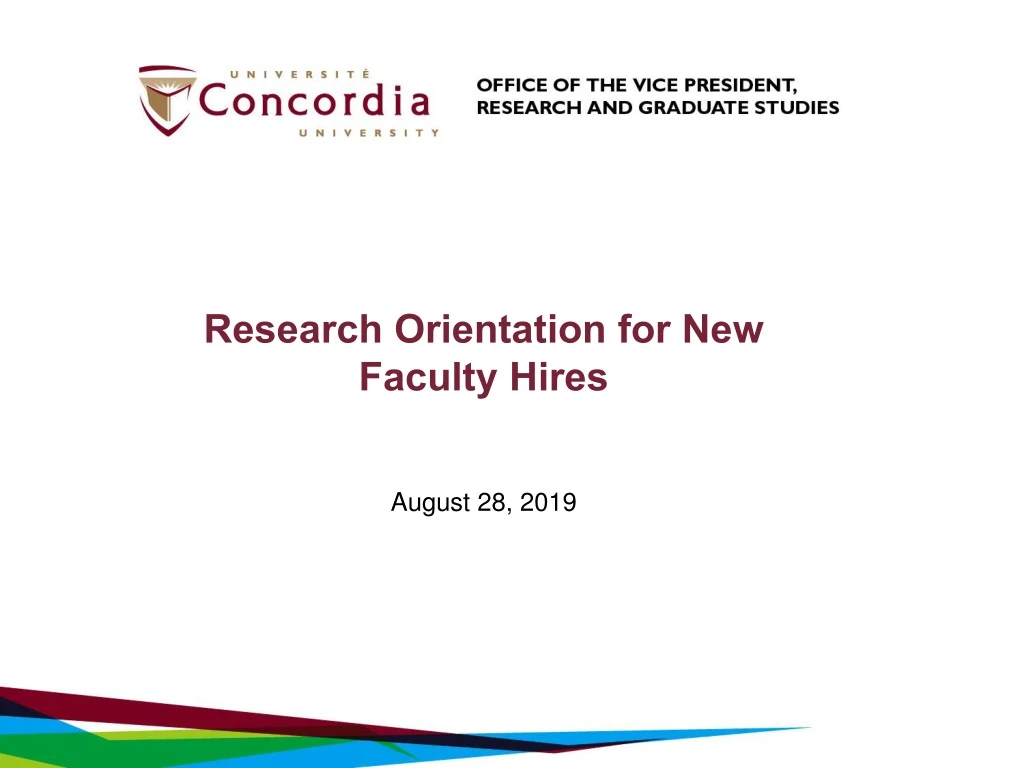 research orientation for new faculty hires