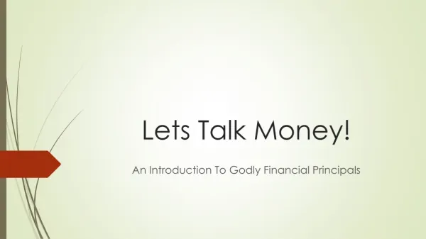 Lets Talk Money!