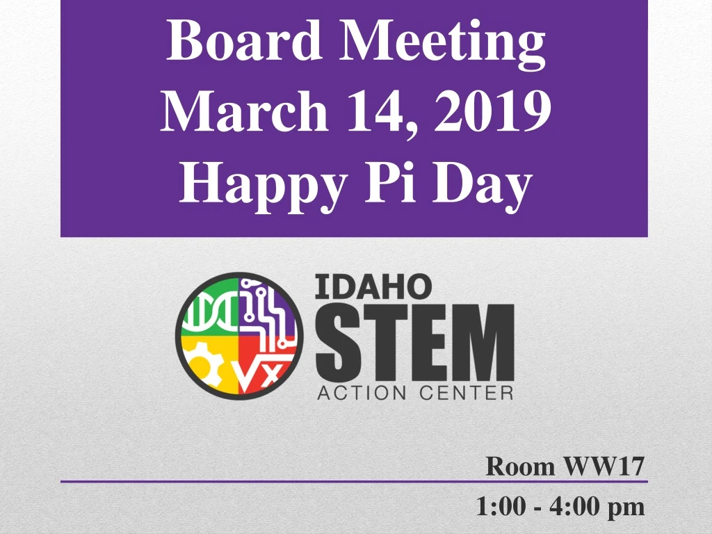 board meeting march 14 2019 happy pi day
