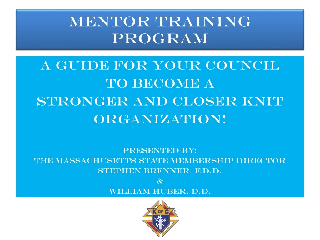 mentor training program