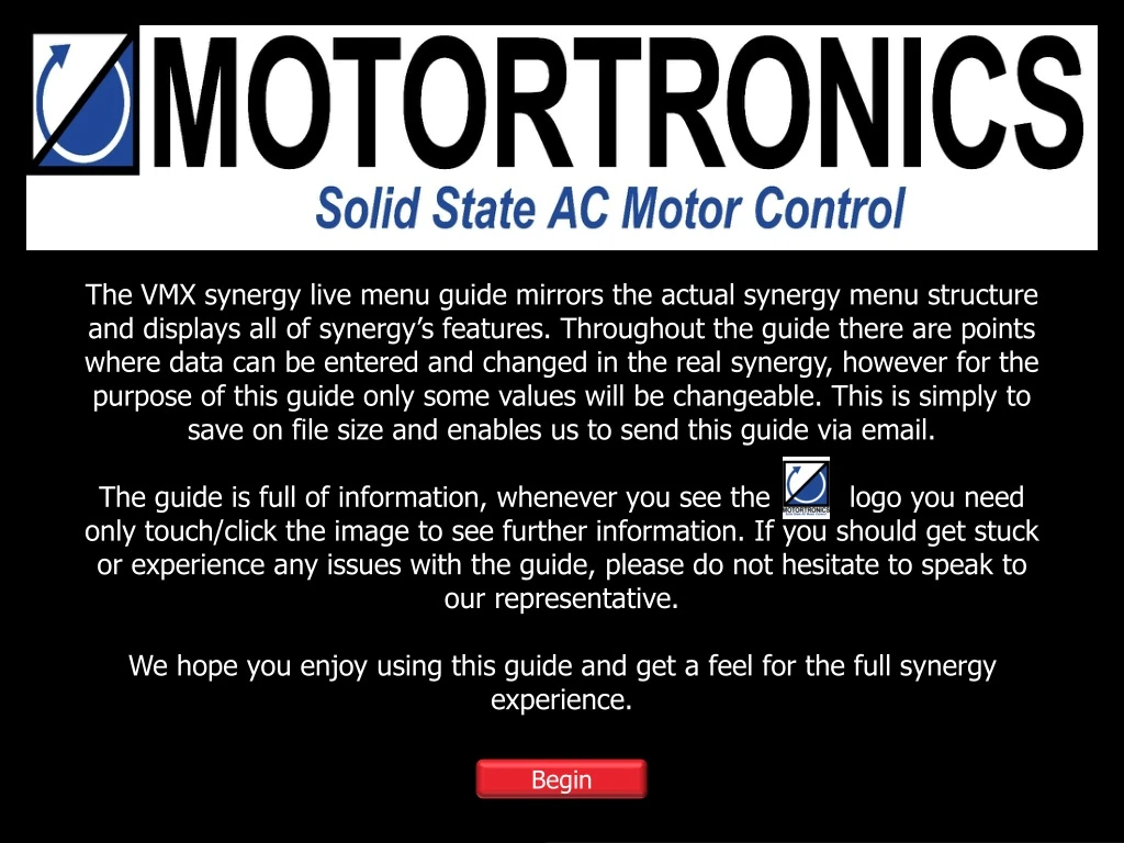 the vmx synergy live menu guide mirrors