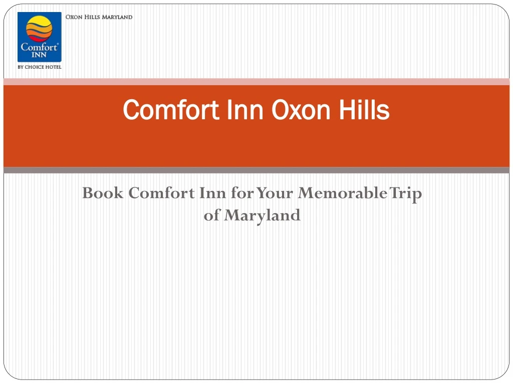 comfort inn oxon hills