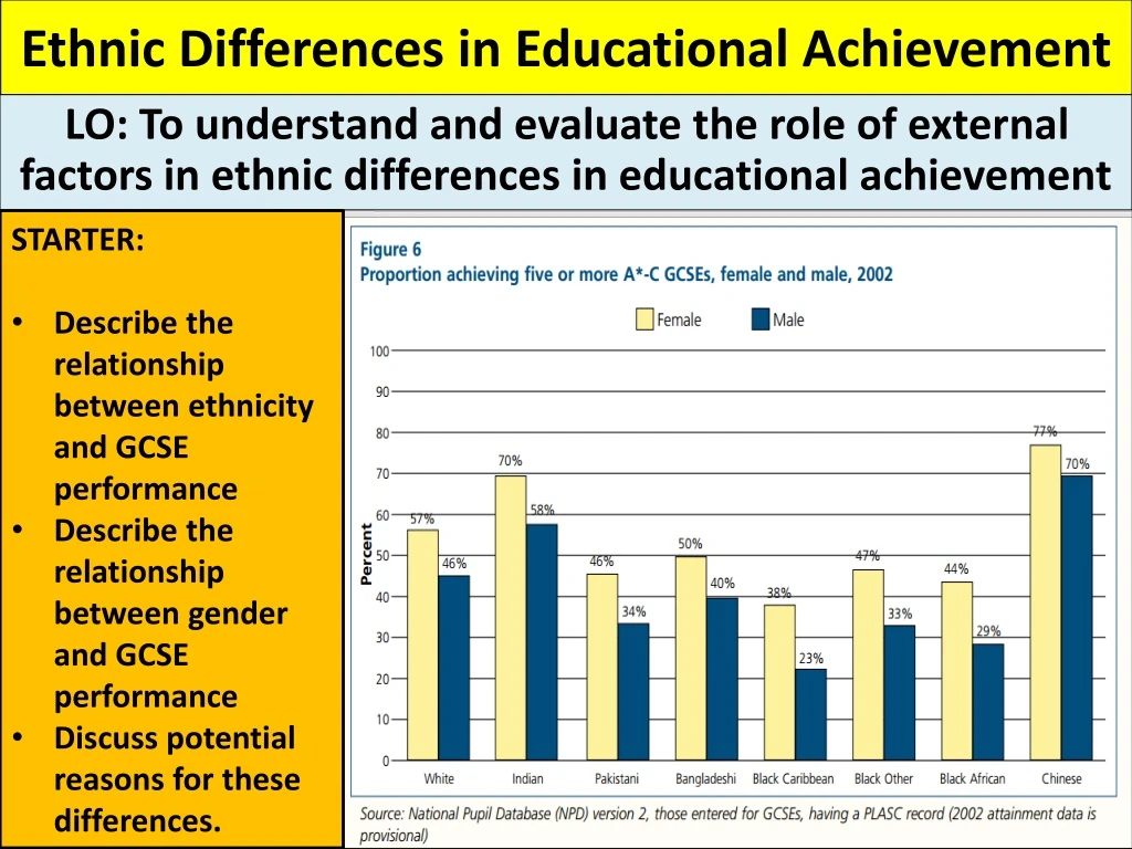 ethnic differences in educational achievement