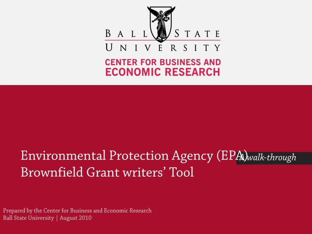 environmental protection agency epa brownfield grant writers tool