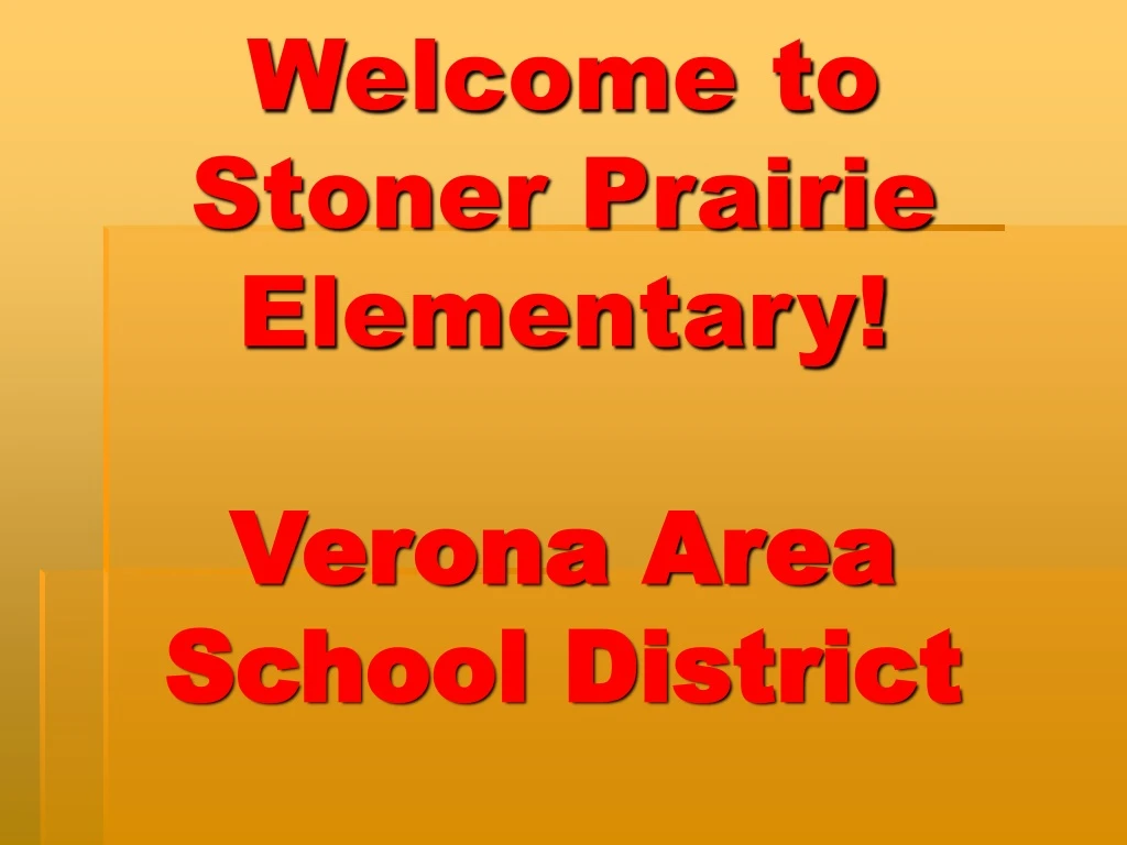 welcome to stoner prairie elementary verona area school district