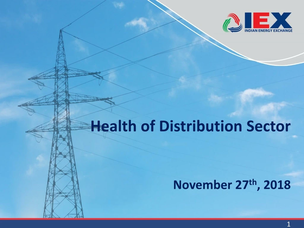 health of distribution sector november 27 th 2018
