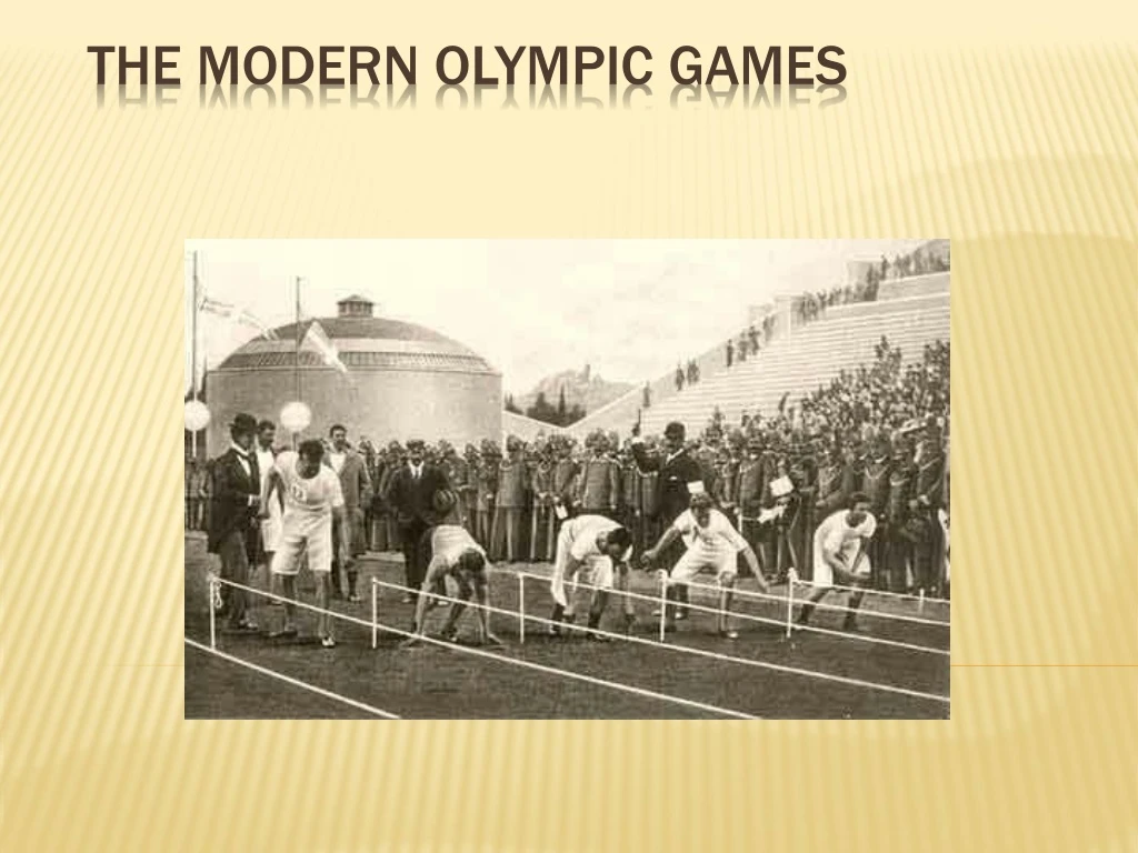 the modern olympic games