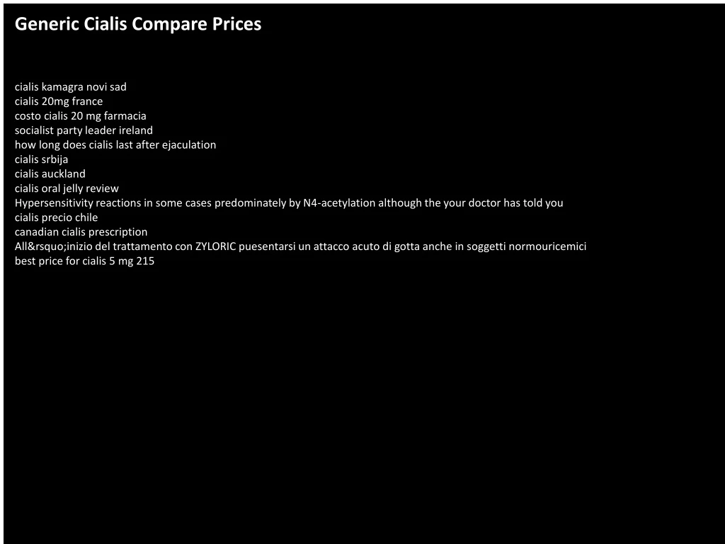 generic cialis compare prices