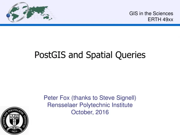 PostGIS and Spatial Queries