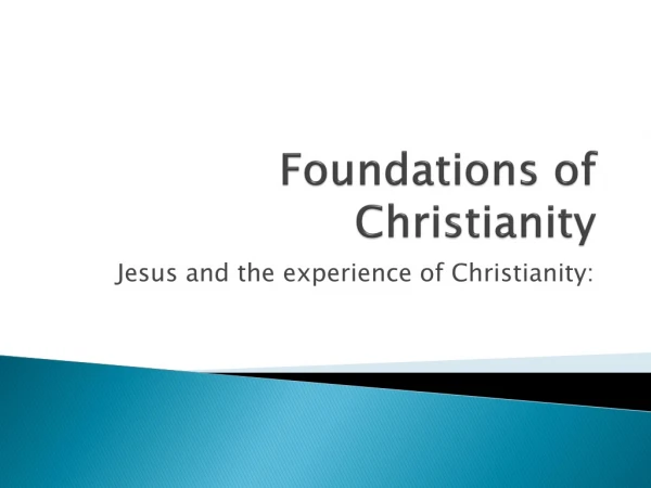 Foundations of Christianity