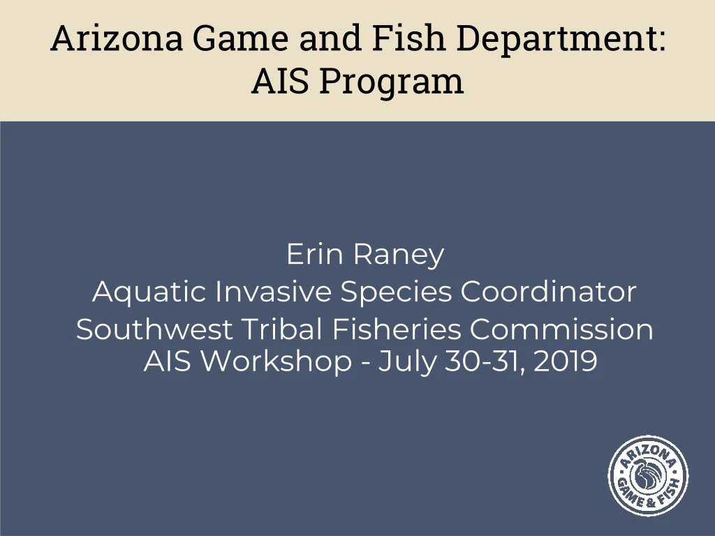arizona game and fish department ais program