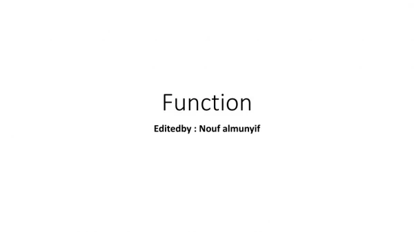 Function