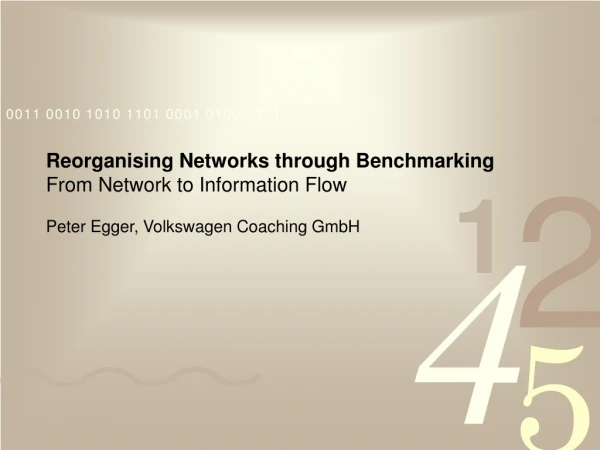 Reorganising Networks through Benchmarking From Network to Information Flow