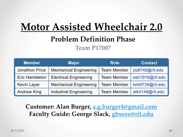 Motor Assisted Wheelchair 2.0