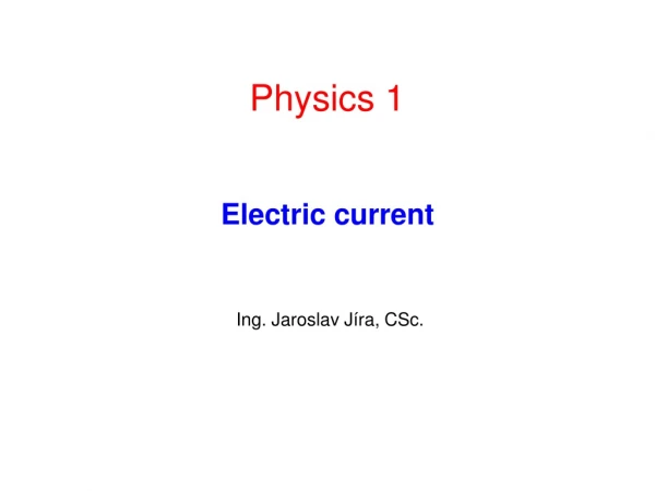 Electric current