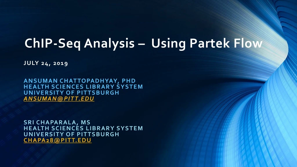 chip seq analysis using partek flow