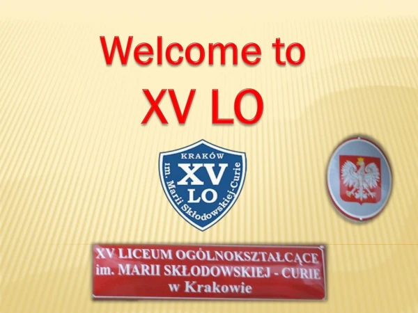 Welcome to XV LO
