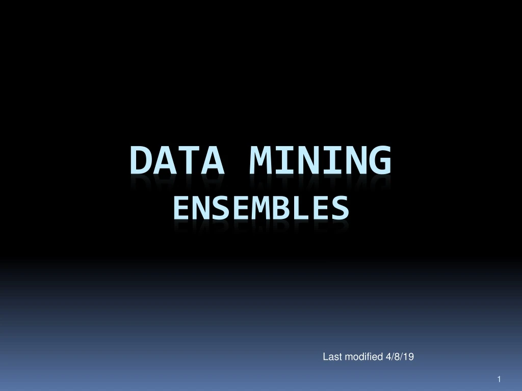 data mining ensembles