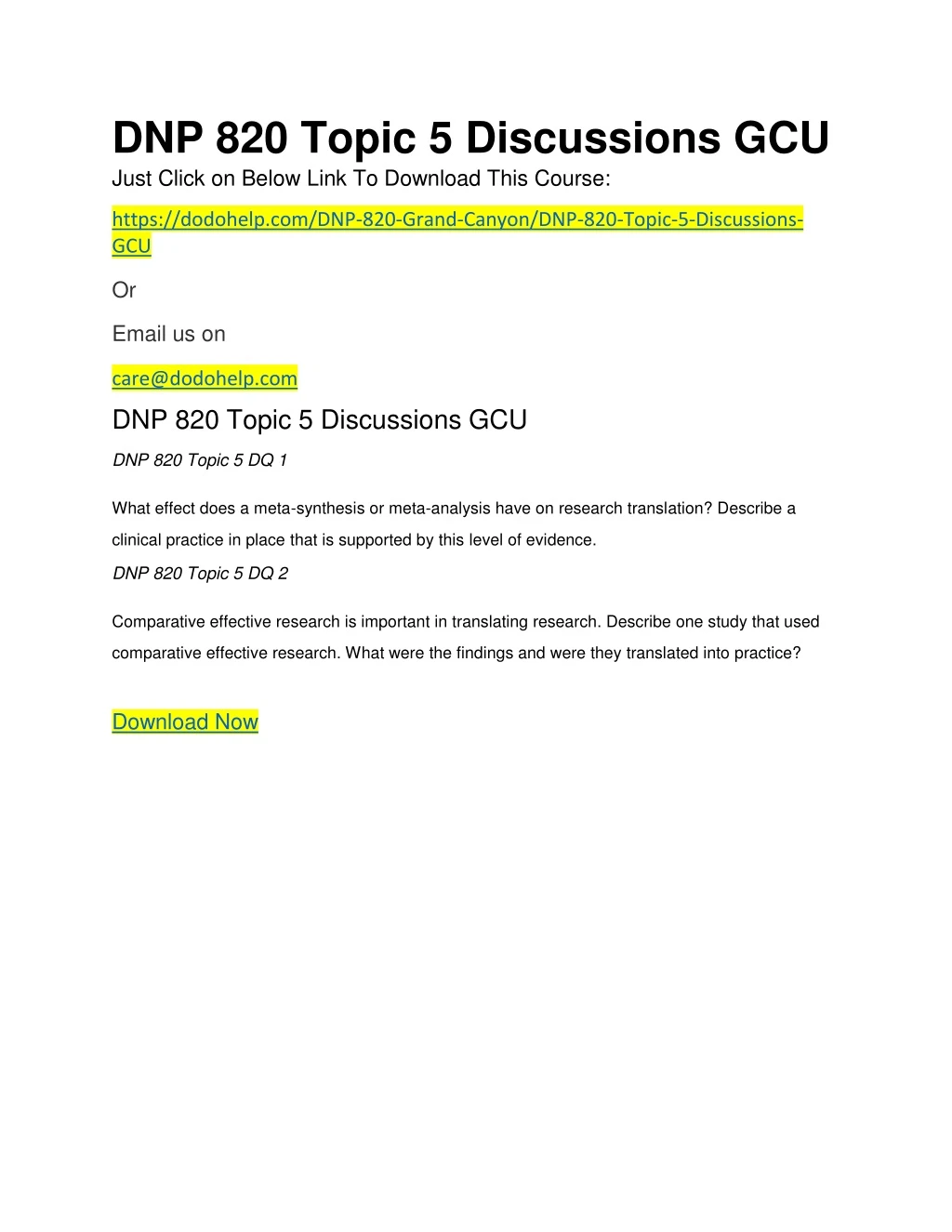 dnp 820 topic 5 discussions gcu just click