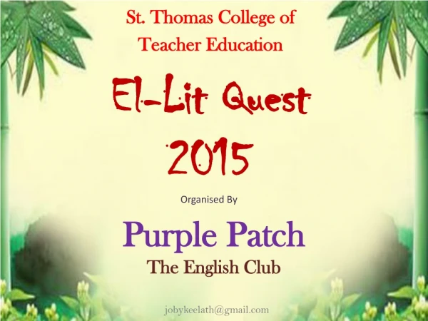 St. Thomas College of Teacher Education