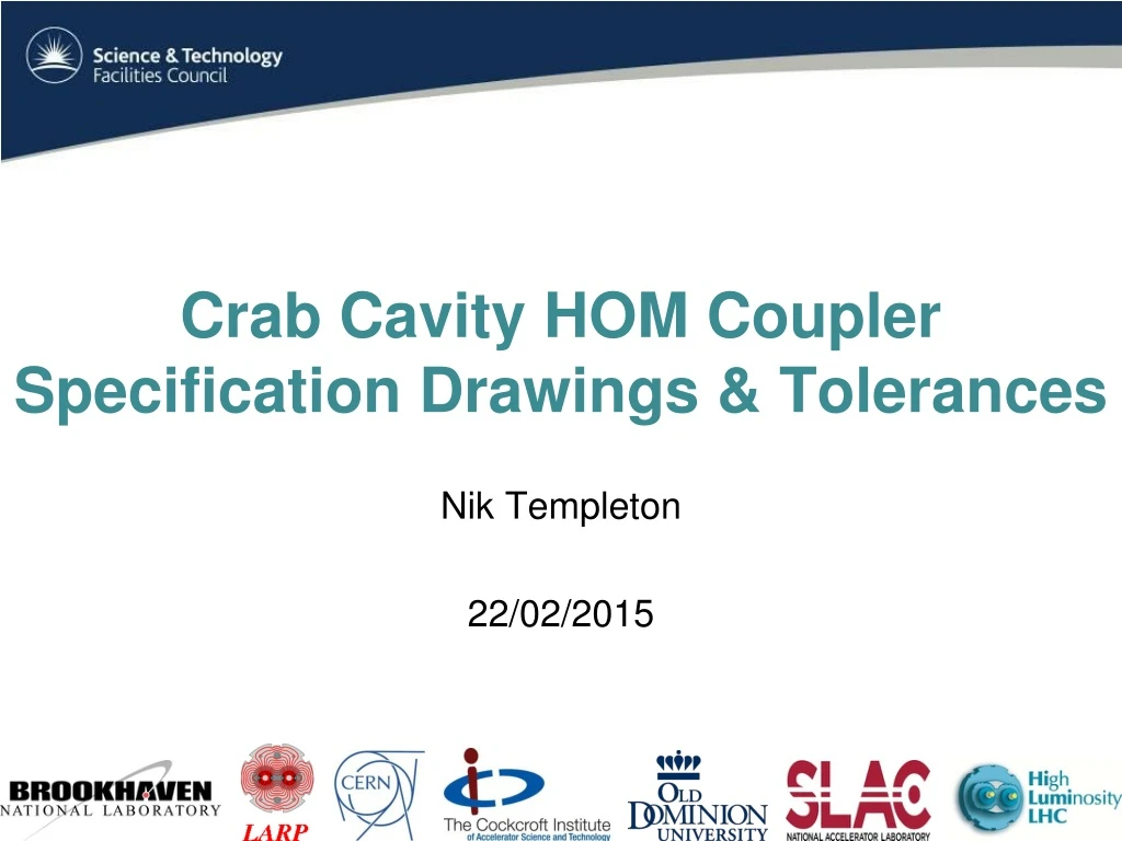 crab cavity hom coupler specification drawings tolerances