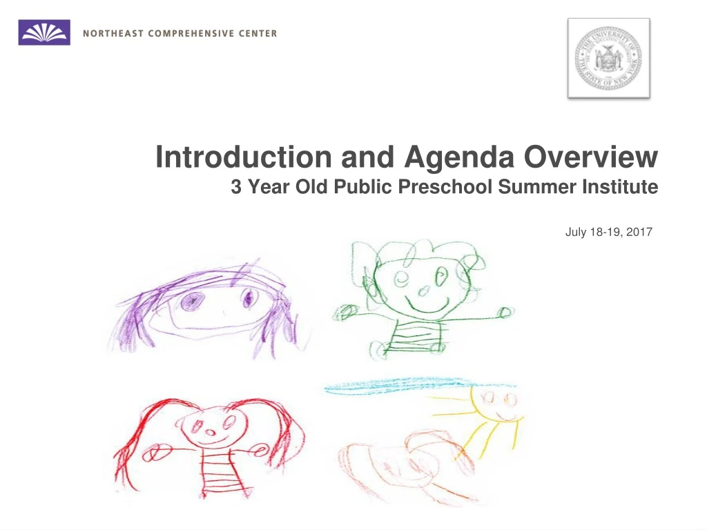 introduction and agenda overview 3 year old public preschool summer institute