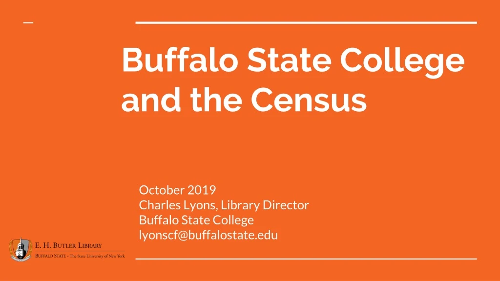 buffalo state college and the census